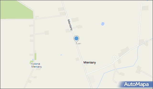 Mieniany, Mieniany, mapa Mieniany