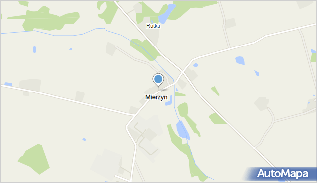 Mierzyn gmina Biskupiec, Mierzyn, mapa Mierzyn gmina Biskupiec