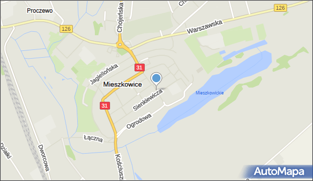 Mieszkowice powiat gryfiński, Mickiewicza Adama, mapa Mieszkowice powiat gryfiński