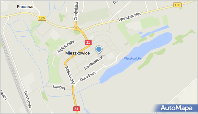 Mieszkowice powiat gryfiński, Mickiewicza Adama, mapa Mieszkowice powiat gryfiński