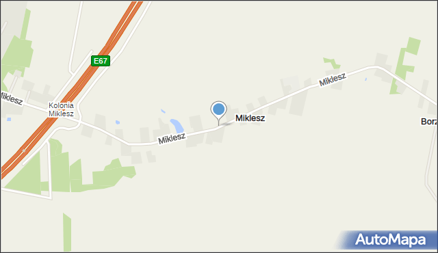 Miklesz, Miklesz, mapa Miklesz