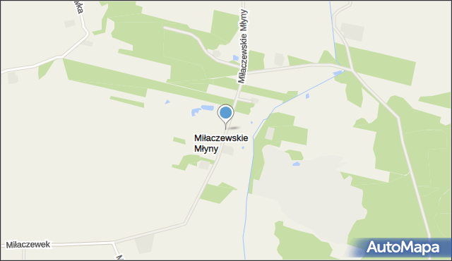 Miłaczewskie Młyny, Miłaczewskie Młyny, mapa Miłaczewskie Młyny