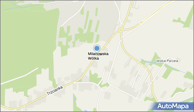 Milanowska Wólka, Milanowska Wólka, mapa Milanowska Wólka