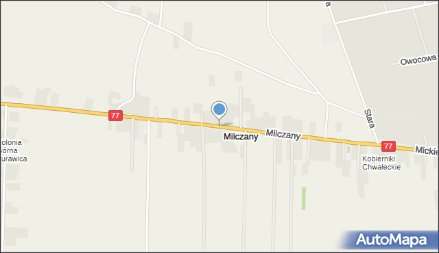 Milczany gmina Samborzec, Milczany, mapa Milczany gmina Samborzec