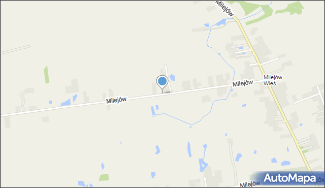 Milejów powiat łęczyński, Milejów, mapa Milejów powiat łęczyński