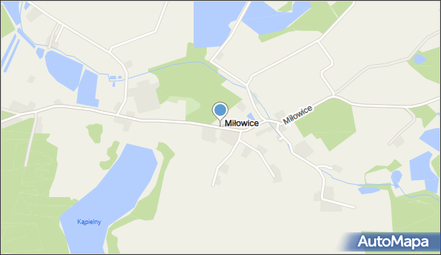 Miłowice gmina Żary, Miłowice, mapa Miłowice gmina Żary