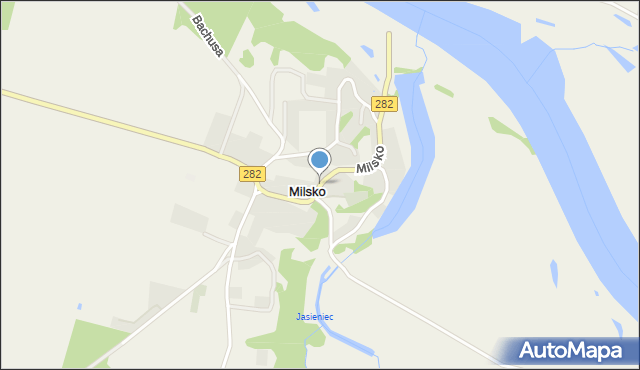 Milsko, Milsko, mapa Milsko