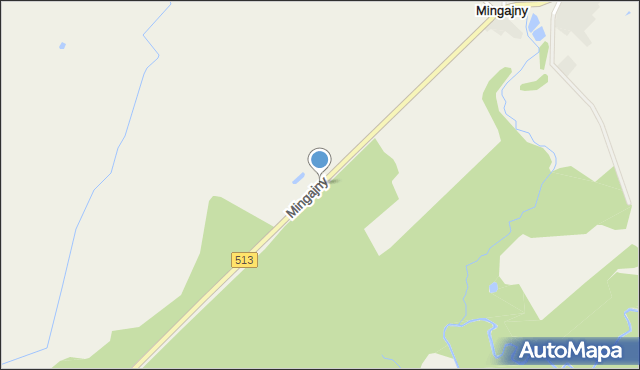 Mingajny, Mingajny, mapa Mingajny