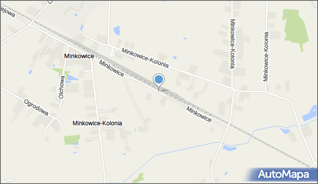 Minkowice gmina Mełgiew, Minkowice, mapa Minkowice gmina Mełgiew
