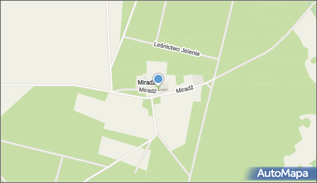 Miradź, Miradź, mapa Miradź