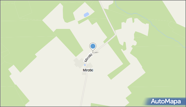 Mirotki gmina Polanów, Mirotki, mapa Mirotki gmina Polanów