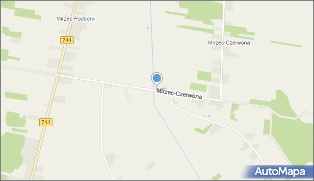 Mirzec, Mirzec-Czerwona, mapa Mirzec