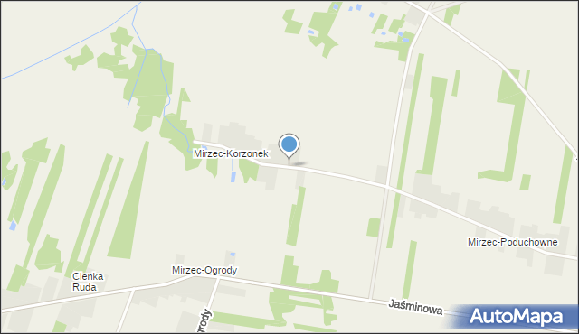 Mirzec, Mirzec-Korzonek, mapa Mirzec