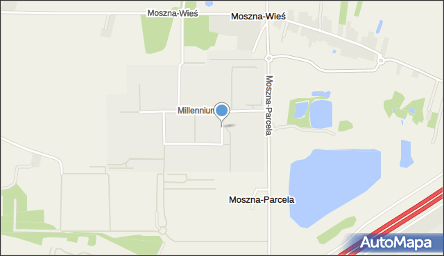 Moszna-Parcela, Millennium, mapa Moszna-Parcela