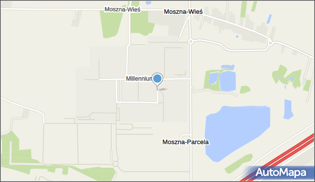 Moszna-Parcela, Millennium, mapa Moszna-Parcela