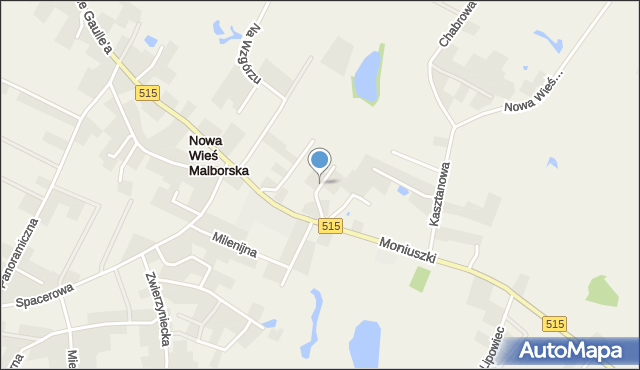 Nowa Wieś Malborska, Migdałowa, mapa Nowa Wieś Malborska