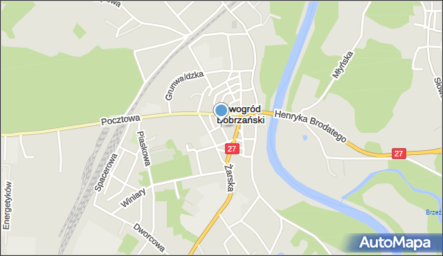Nowogród Bobrzański, Mickiewicza Adama, mapa Nowogród Bobrzański