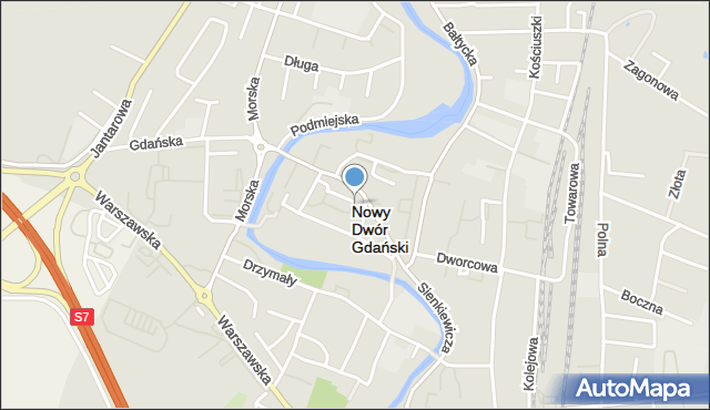 Nowy Dwór Gdański, Miłosza Czesława, mapa Nowy Dwór Gdański