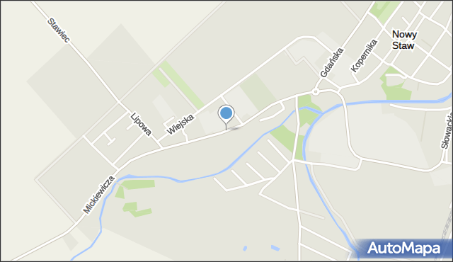 Nowy Staw powiat malborski, Mickiewicza Adama, mapa Nowy Staw powiat malborski