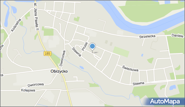 Obrzycko, Mickiewicza Adama, mapa Obrzycko