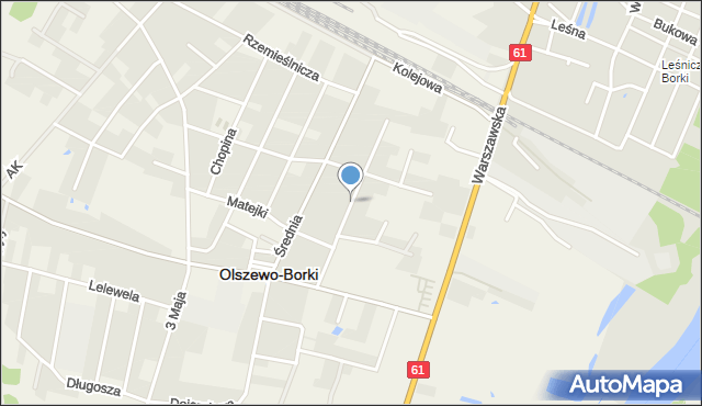 Olszewo-Borki, Mickiewicza Adama, mapa Olszewo-Borki