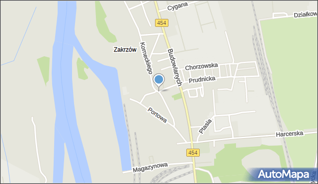 Opole, Mielęckiego Andrzeja, mapa Opola