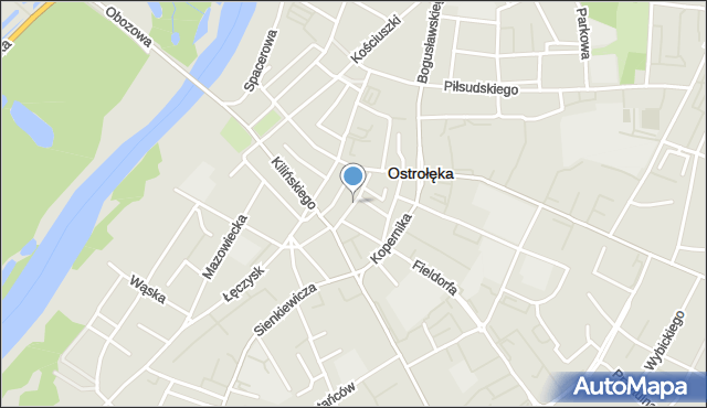 Ostrołęka, Mickiewicza Adama, mapa Ostrołęka