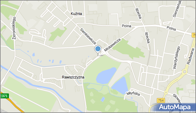 Ostrowiec Świętokrzyski, Mickiewicza Adama, mapa Ostrowiec Świętokrzyski