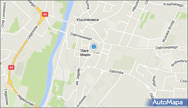 Oświęcim, Mickiewicza Adama, mapa Oświęcimia