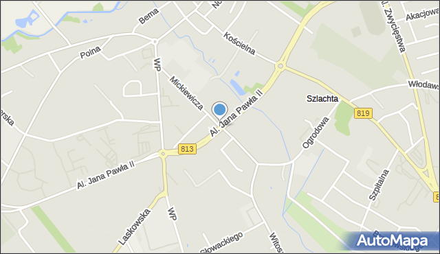 Parczew, Mickiewicza Adama, mapa Parczew