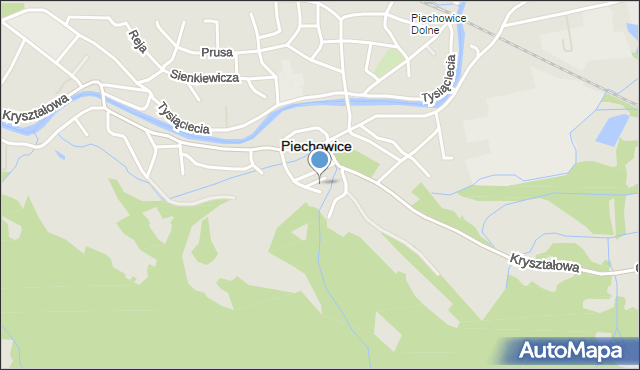 Piechowice powiat karkonoski, Mieszka I, mapa Piechowice powiat karkonoski