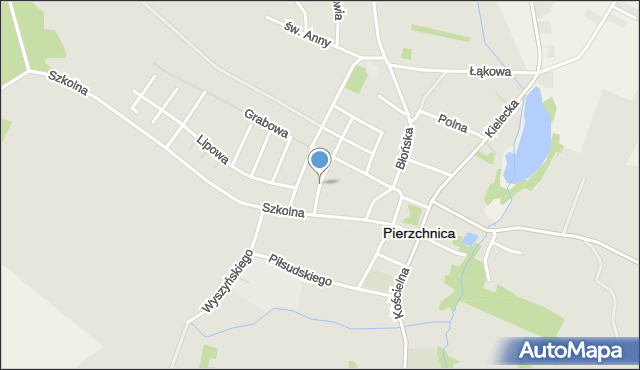 Pierzchnica powiat kielecki, Mickiewicza Adama, mapa Pierzchnica powiat kielecki