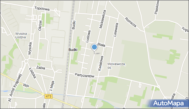 Piotrków Trybunalski, Mickiewicza Adama, mapa Piotrków Trybunalski