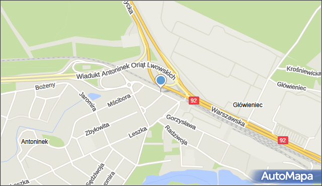 Poznań, Miłowita, mapa Poznania