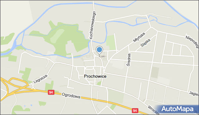 Prochowice, Miarki Karola, mapa Prochowice