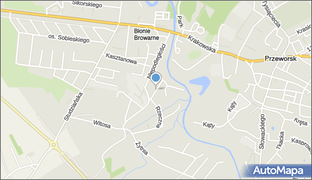 Przeworsk, Miodowa, mapa Przeworsk