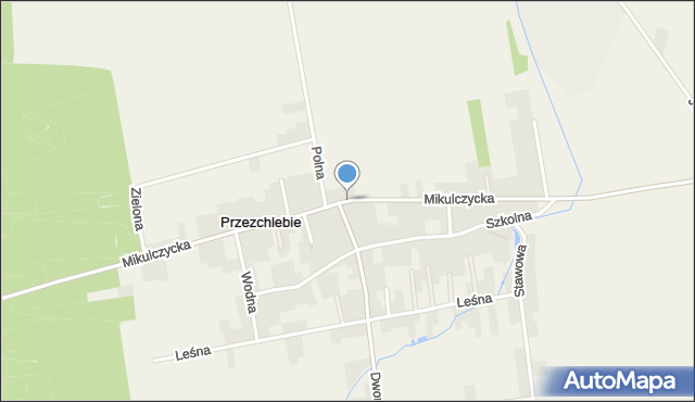 Przezchlebie, Mikulczycka, mapa Przezchlebie