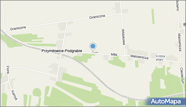 Przymiłowice, Miła, mapa Przymiłowice