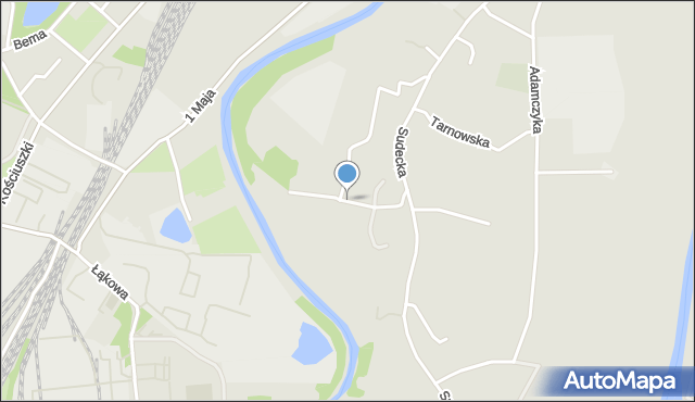 Racibórz, Mieszka I Raciborskiego, mapa Racibórz