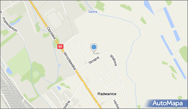 Radwanice gmina Siechnice, Miła, mapa Radwanice gmina Siechnice