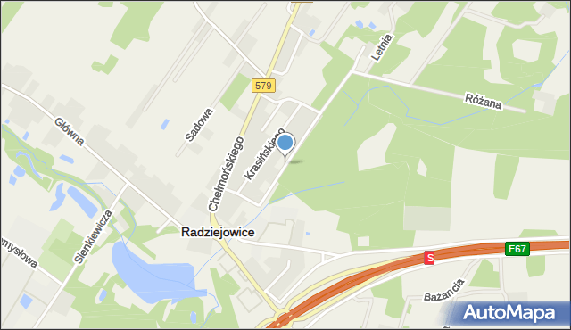 Radziejowice, Migdałowa, mapa Radziejowice