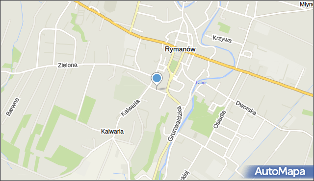 Rymanów, Mistygacza Stanisława, mapa Rymanów