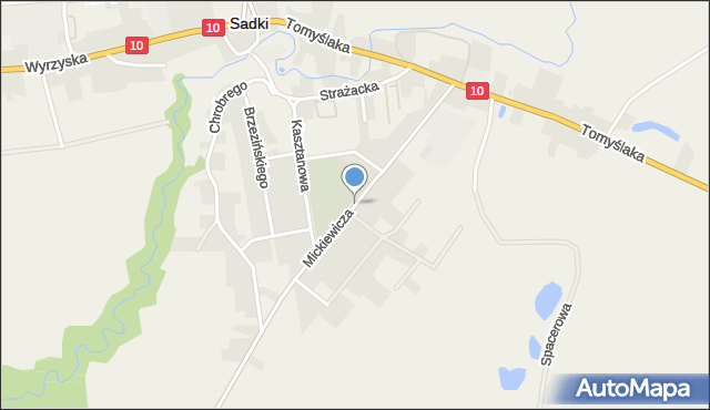 Sadki powiat nakielski, Mickiewicza Adama, mapa Sadki powiat nakielski