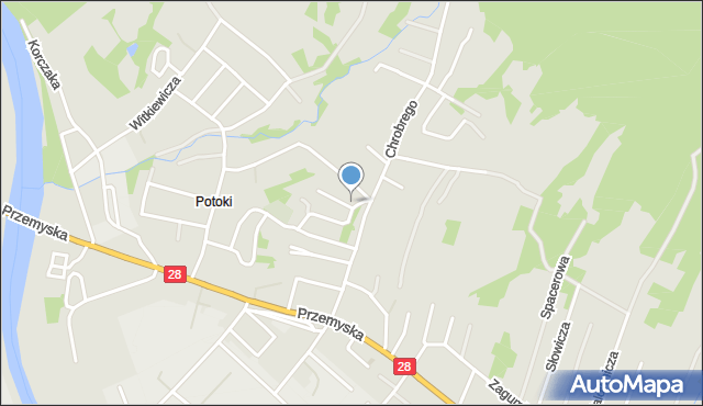 Sanok, Mieszka I, mapa Sanok