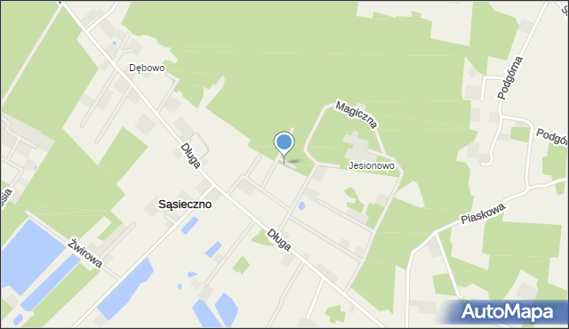 Sąsieczno gmina Obrowo, Miła, mapa Sąsieczno gmina Obrowo