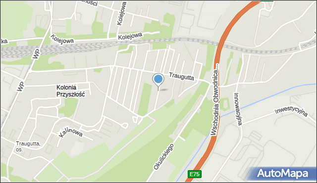 Sosnowiec, Miodowa, mapa Sosnowca