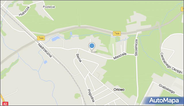 Starachowice, Mieszała, mapa Starachowic