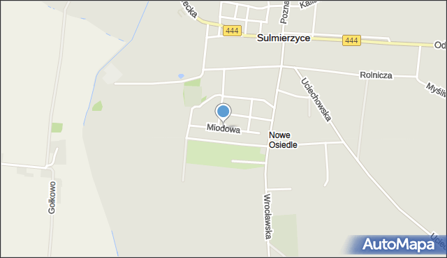 Sulmierzyce powiat krotoszyński, Miodowa, mapa Sulmierzyce powiat krotoszyński