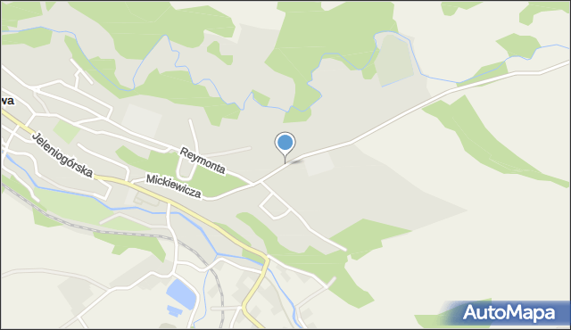 Świerzawa, Mickiewicza Adama, mapa Świerzawa