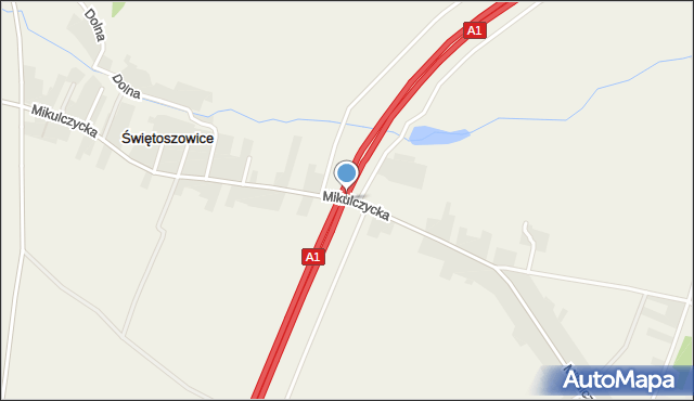 Świętoszowice, Mikulczycka, mapa Świętoszowice